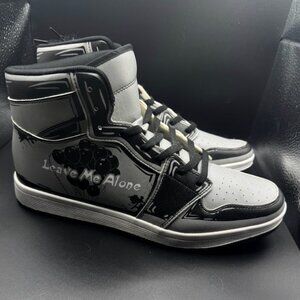 “Leave Me Alone” Graphic High-Top Sneakers — Men’s Size US 12 / EU 46